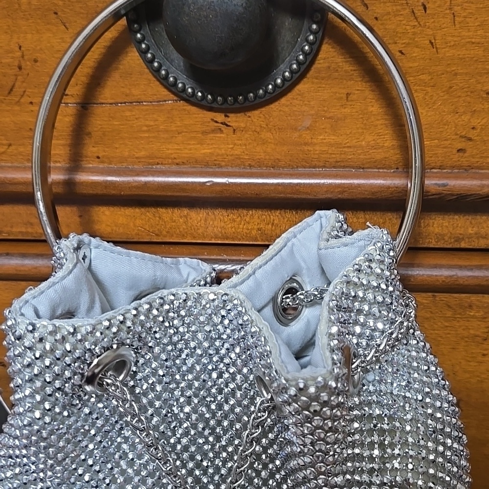 Sasha Silver Rhinestone Women's Bag NWT - Picture 2 of 7